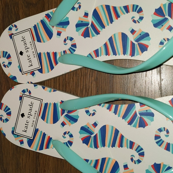 NEW Kate Spade Feldon Flip Flop in Seahorse Print - Picture 12 of 15